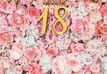 Цветочный баннер на 18-летие